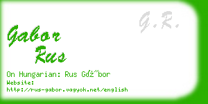 gabor rus business card